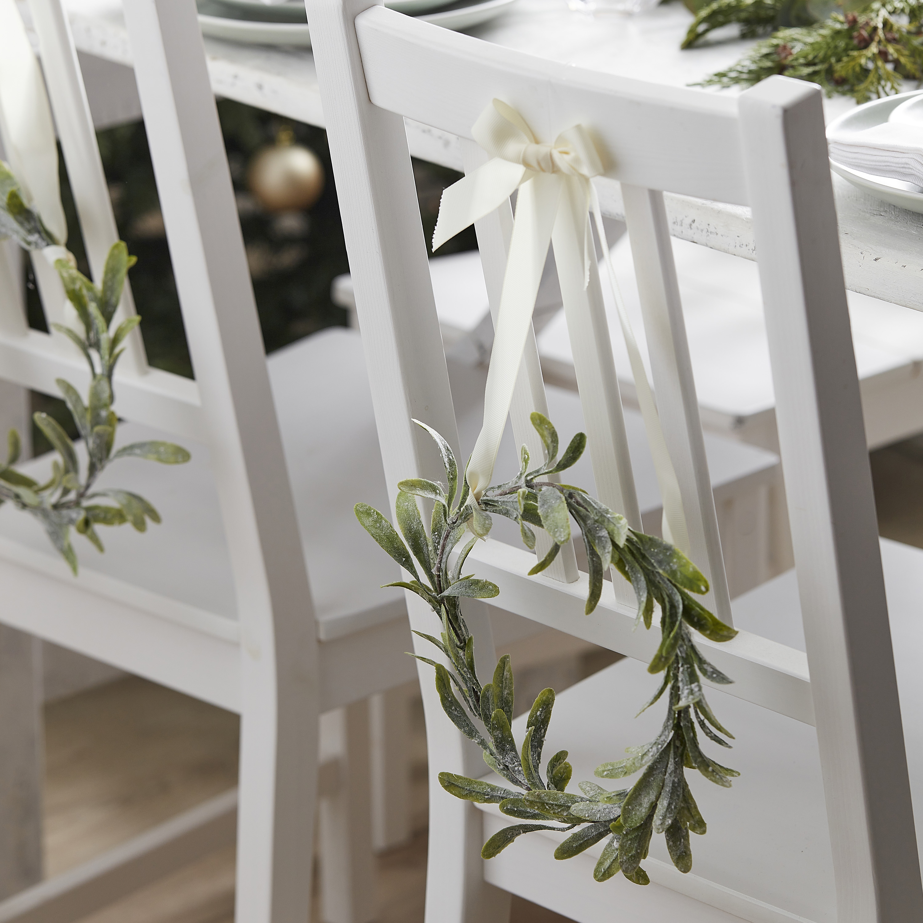 Dining room chair wreaths