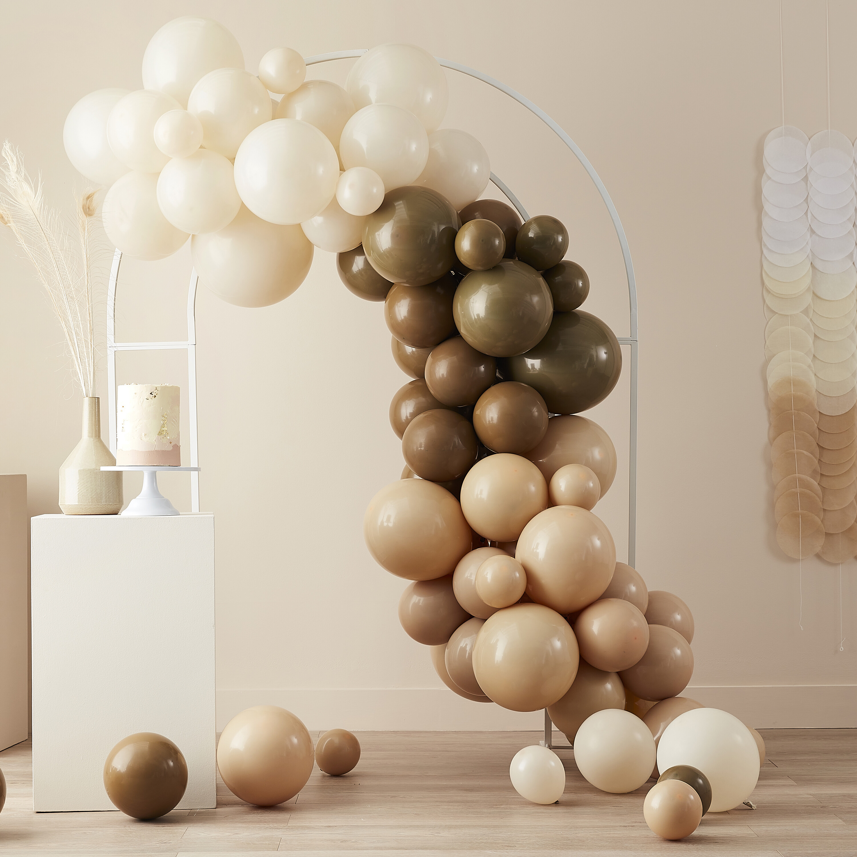 Nude and Brown Balloon Arch Kit | Ginger Ray