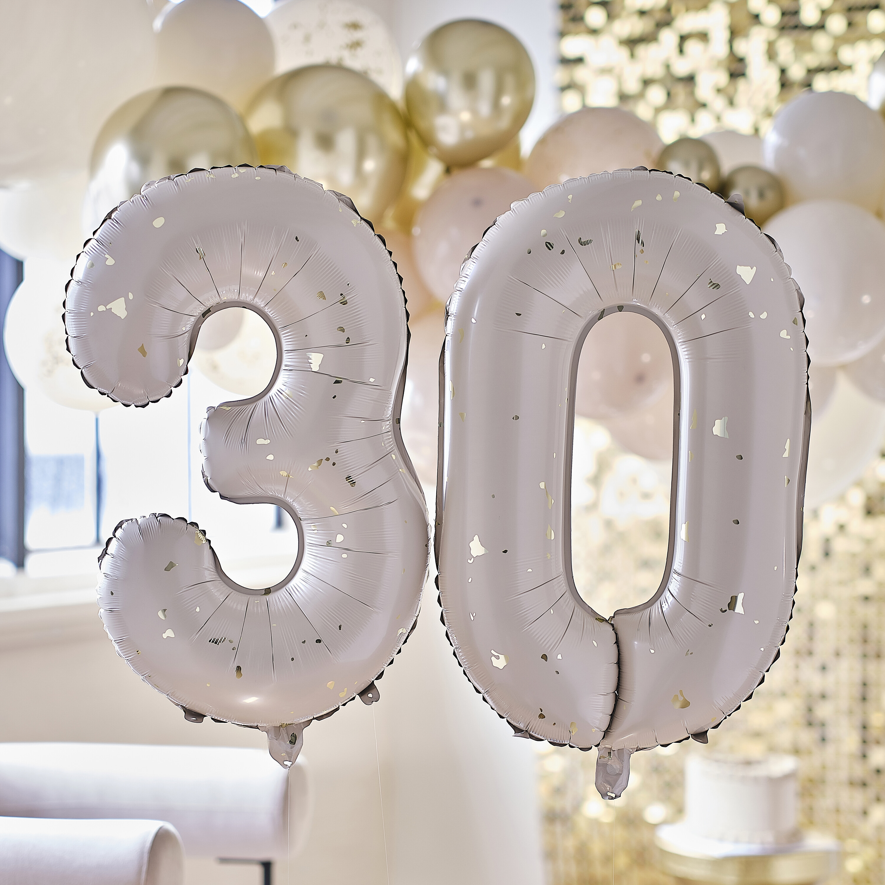 Gold Speckle 30th Birthday Balloons | Ginger Ray